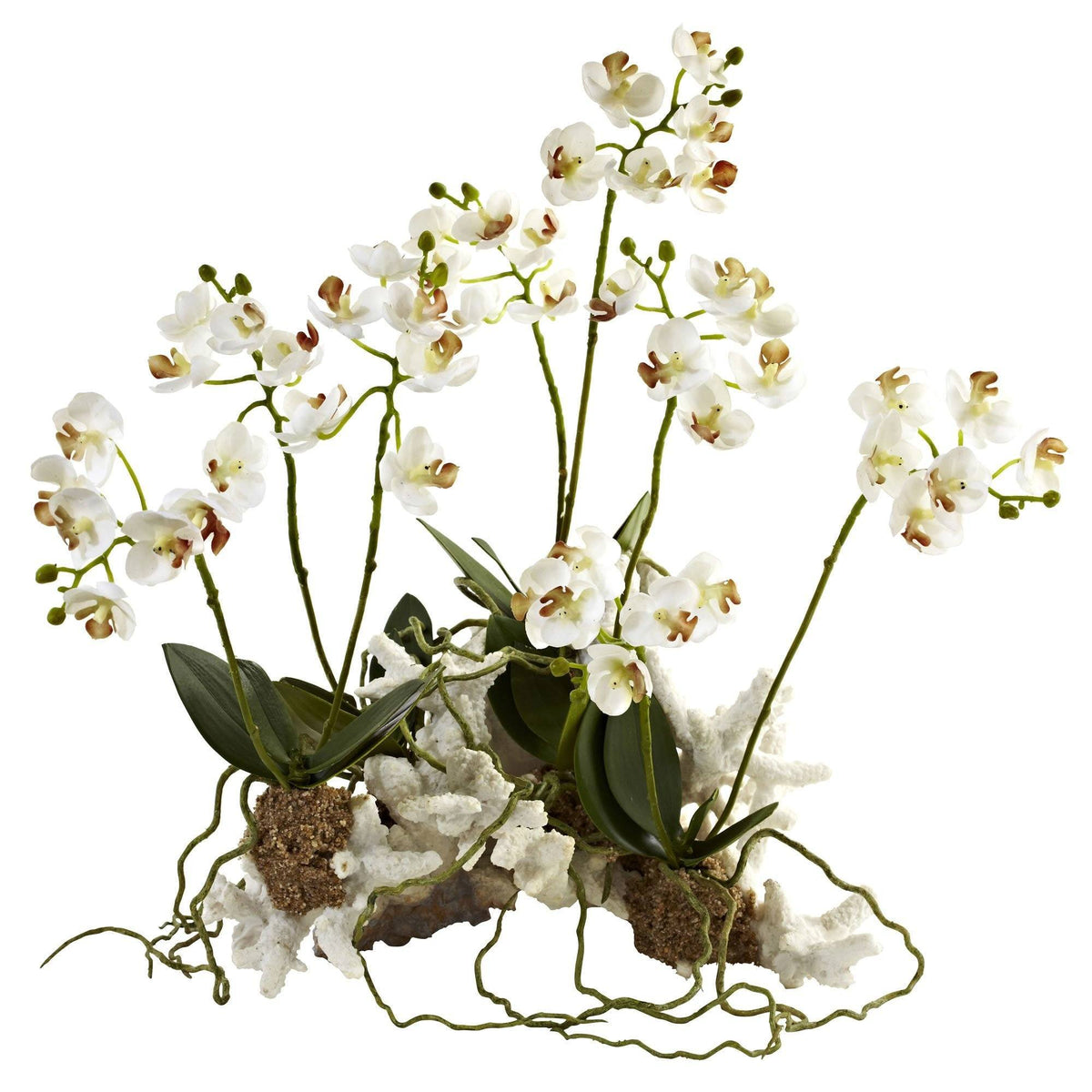 Nearly Natural Mini Phalaenopsis Set on Coral