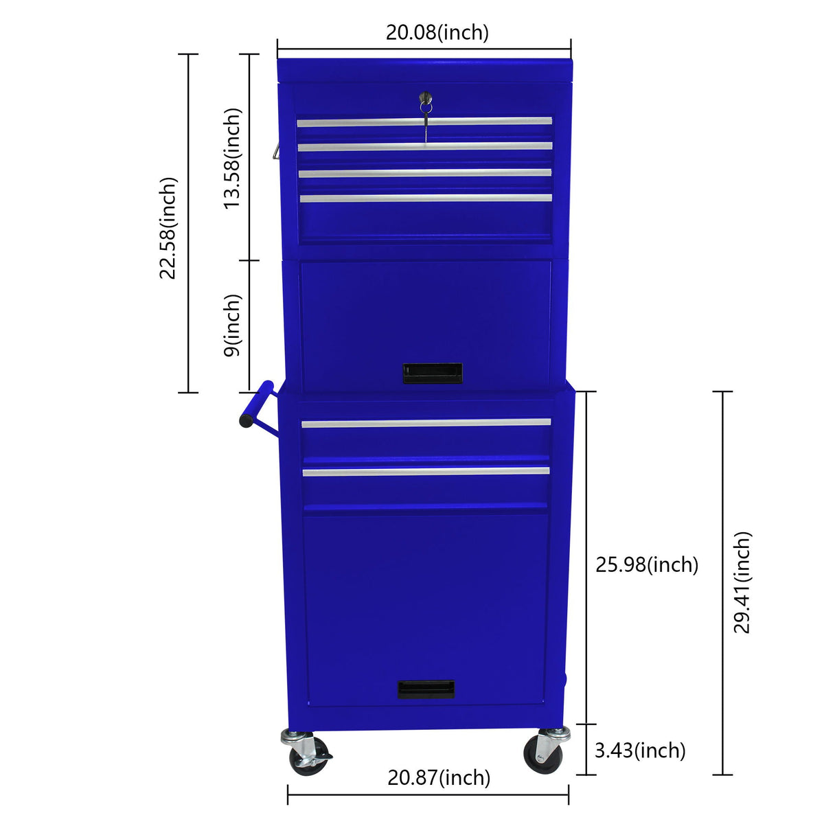 ARTMAN 6 Drawer Lockable Tool Cabinet with Detachable Toolbox - view 8