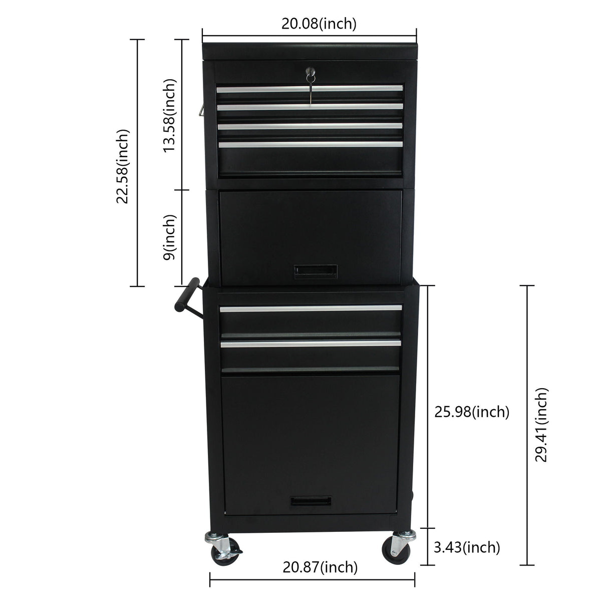 ARTMAN 6 Drawer Lockable Tool Cabinet with Detachable Toolbox - view 4