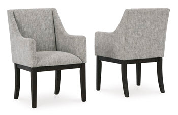 Burkhaus Dining Upholstered Arm Chair (Set of 2)