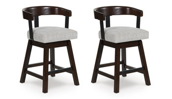 Haddigan Upholstered Swivel Barstool (Set of 2)