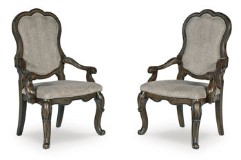 Maylee Dining Upholstered Arm Chair (Set of 2)