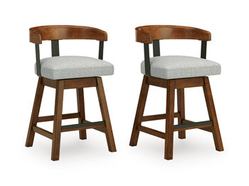 Ralene Upholstered Swivel Barstool (Set of 2)
