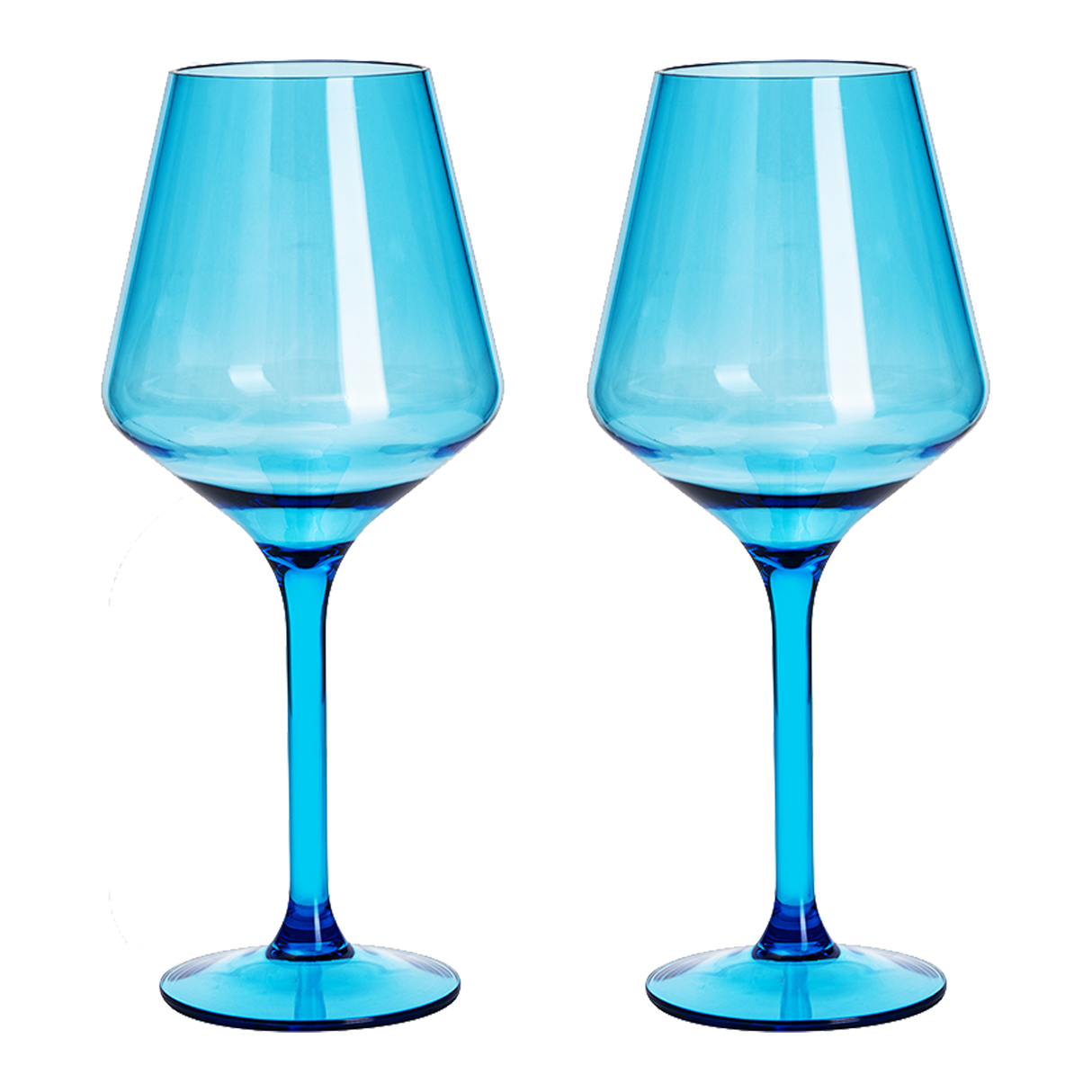 Saint Tropez Acrylic Stemmed Wine Glassware, Set of 2