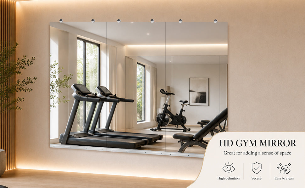 Gym Mirror 24x48 Inch - 3pcs Set