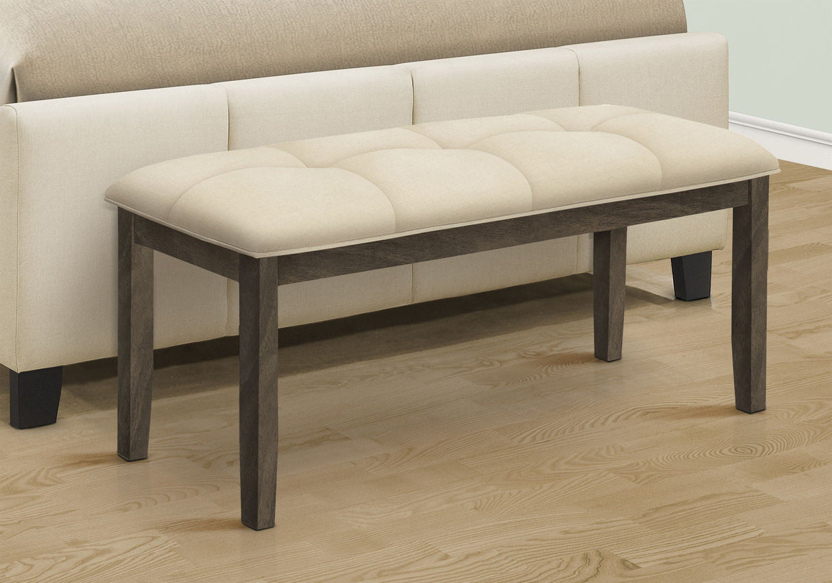 Bench, Rectangular, Hallway, Upholstered, Transitional - Cream - Best Buy Furniture