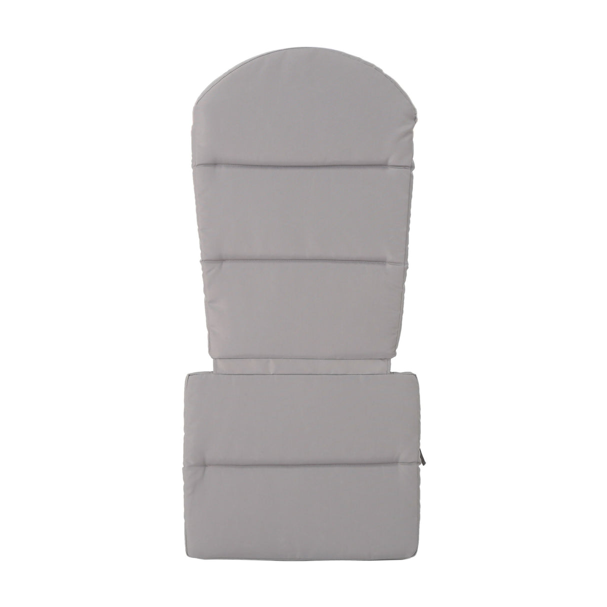 Outdoor Adirondack Chair Cushion With Water Resistant Fabric And Ties - Gray