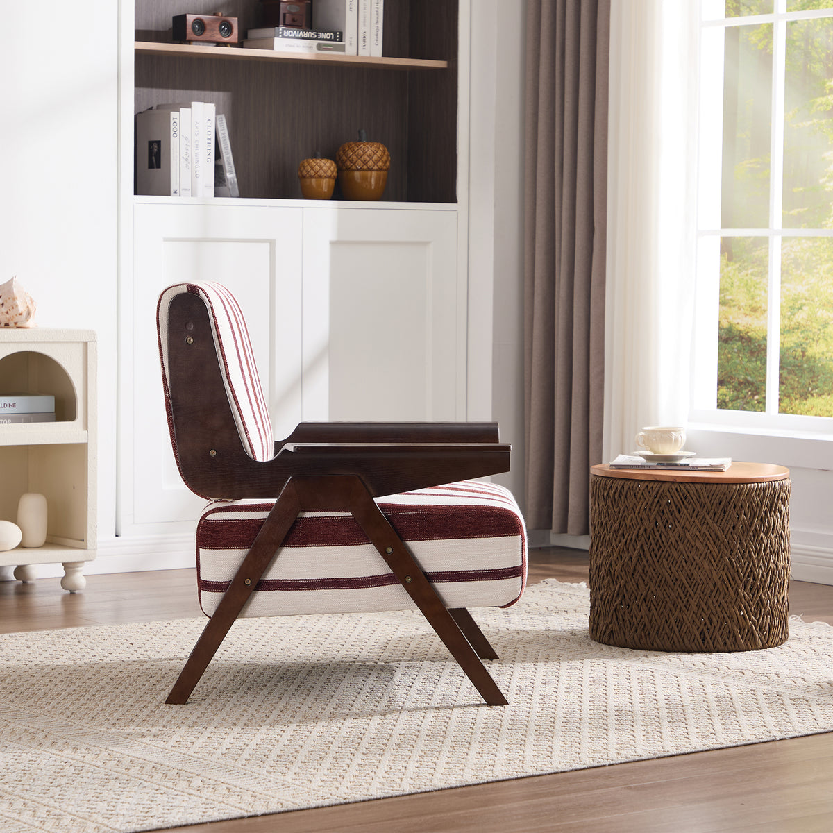 Modern Armchair with Widened Armrests