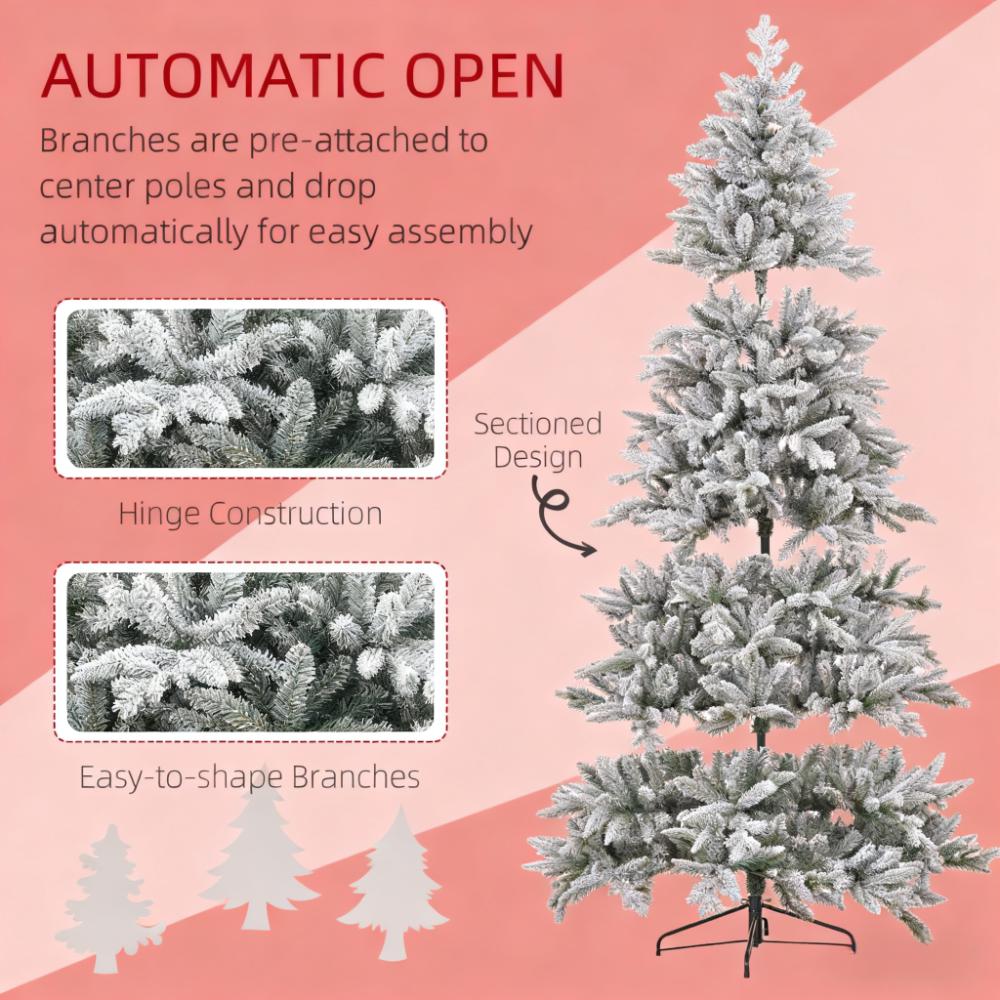 Artificial Flocked Christmas Tree with Snow Tips