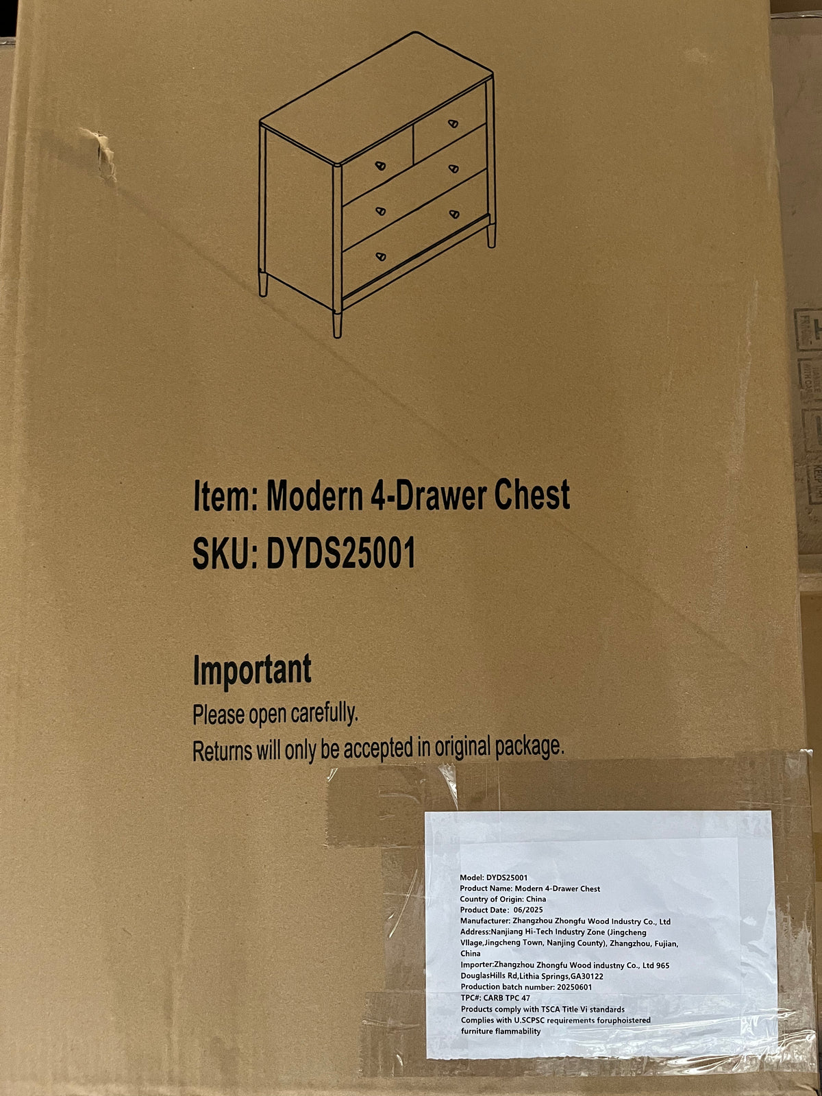 White 4-Drawer Kids Dresser