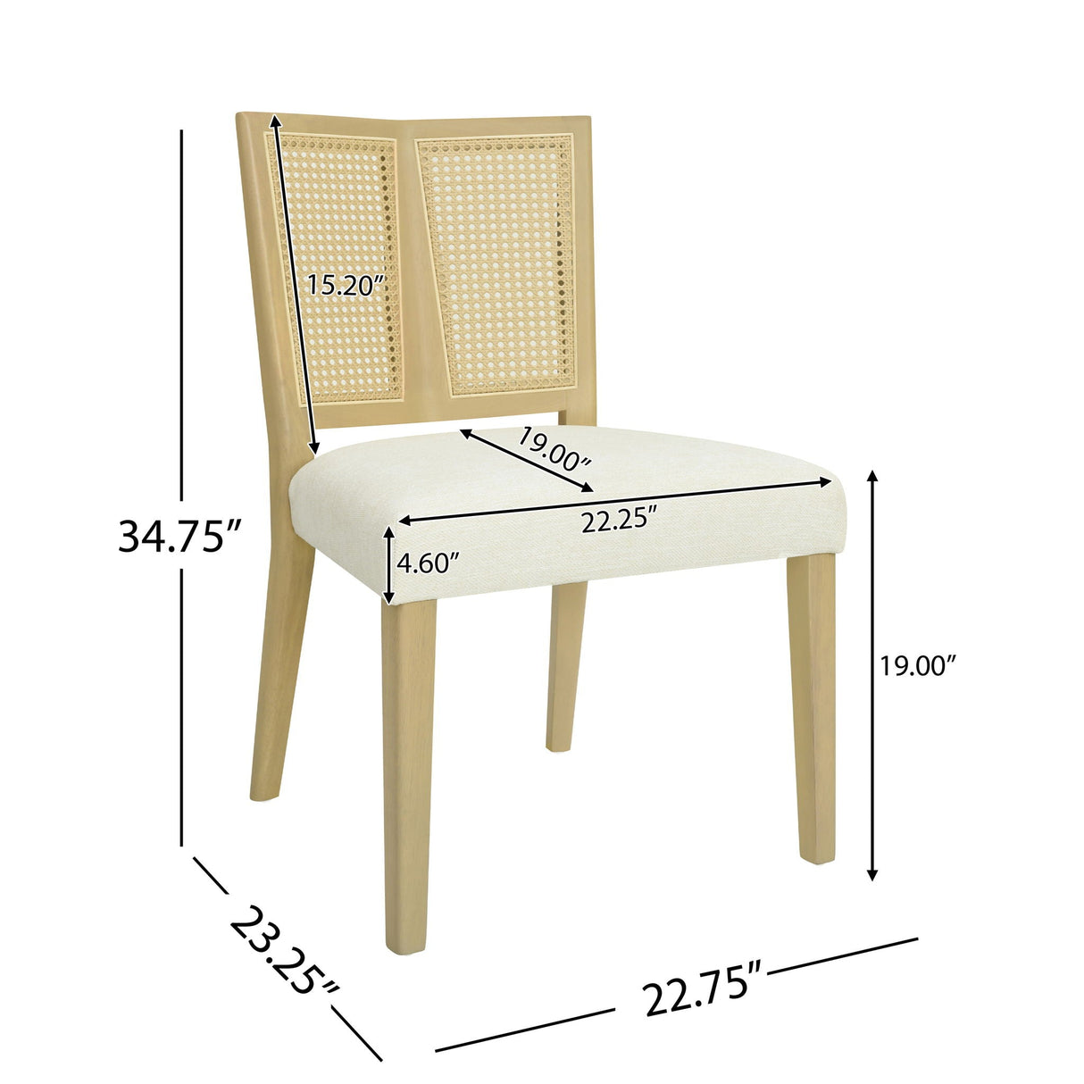 Rattan Dining Chair Without Arms (Set of 2) - Best Buy Furniture
