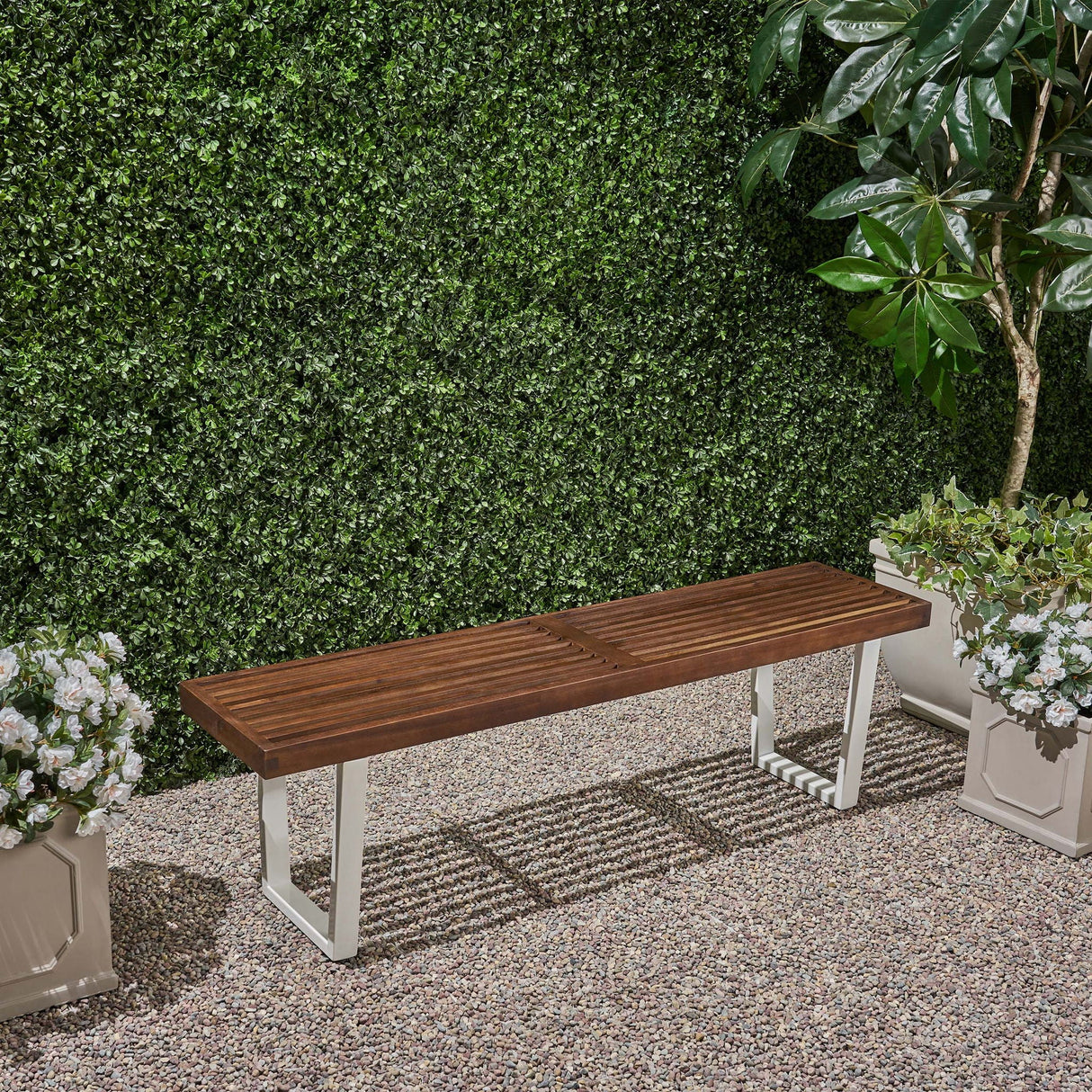 Intrinsic - Outdoor Dining Bench With Slat Top - Best Buy Furniture