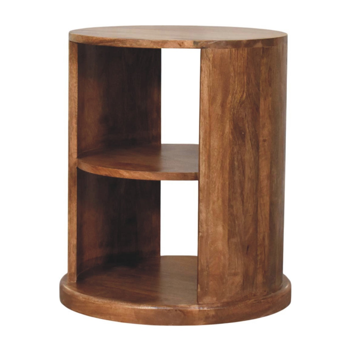 Solid Wood Ventura Open Round Side Table