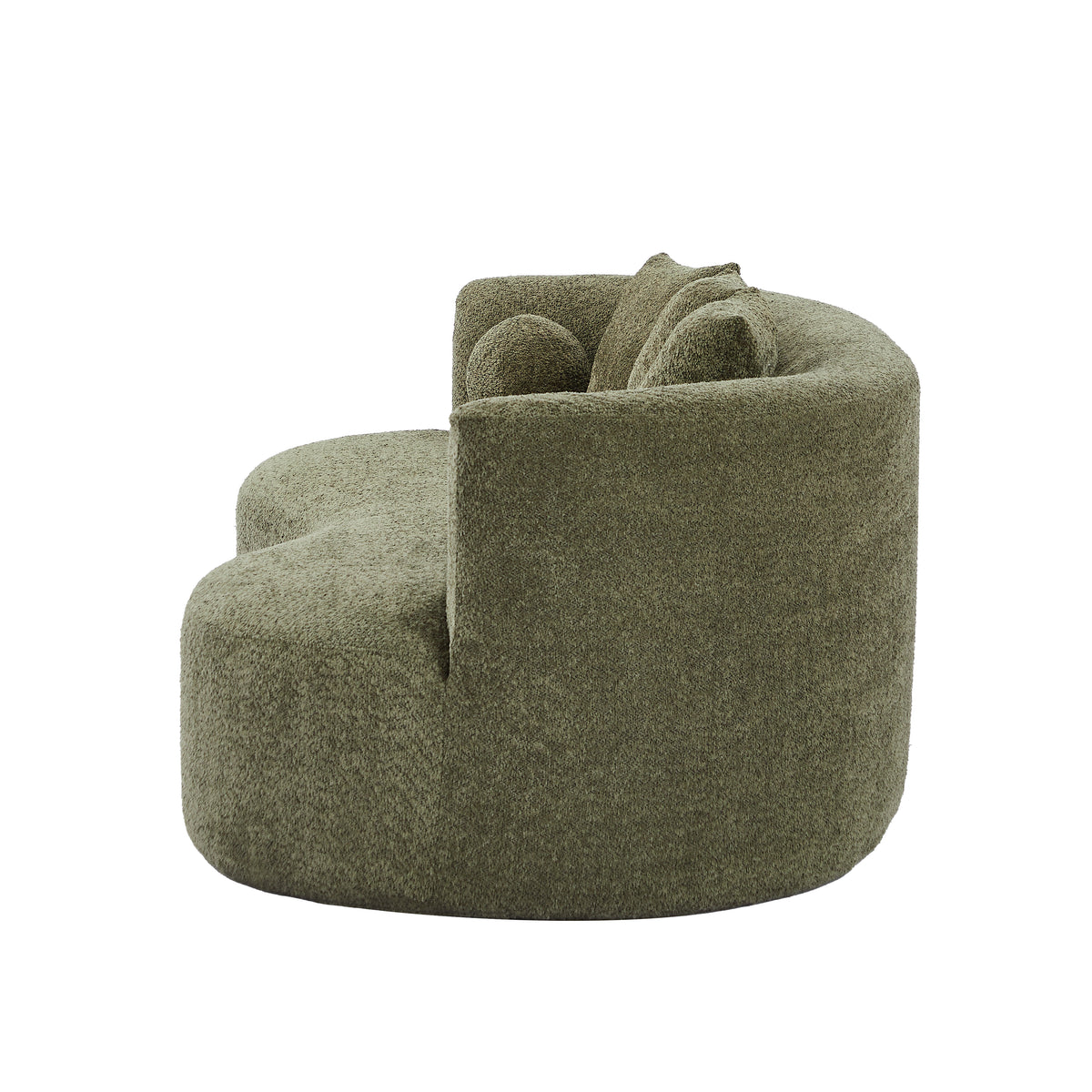 90 in. Curved Modern Boucle Sofa