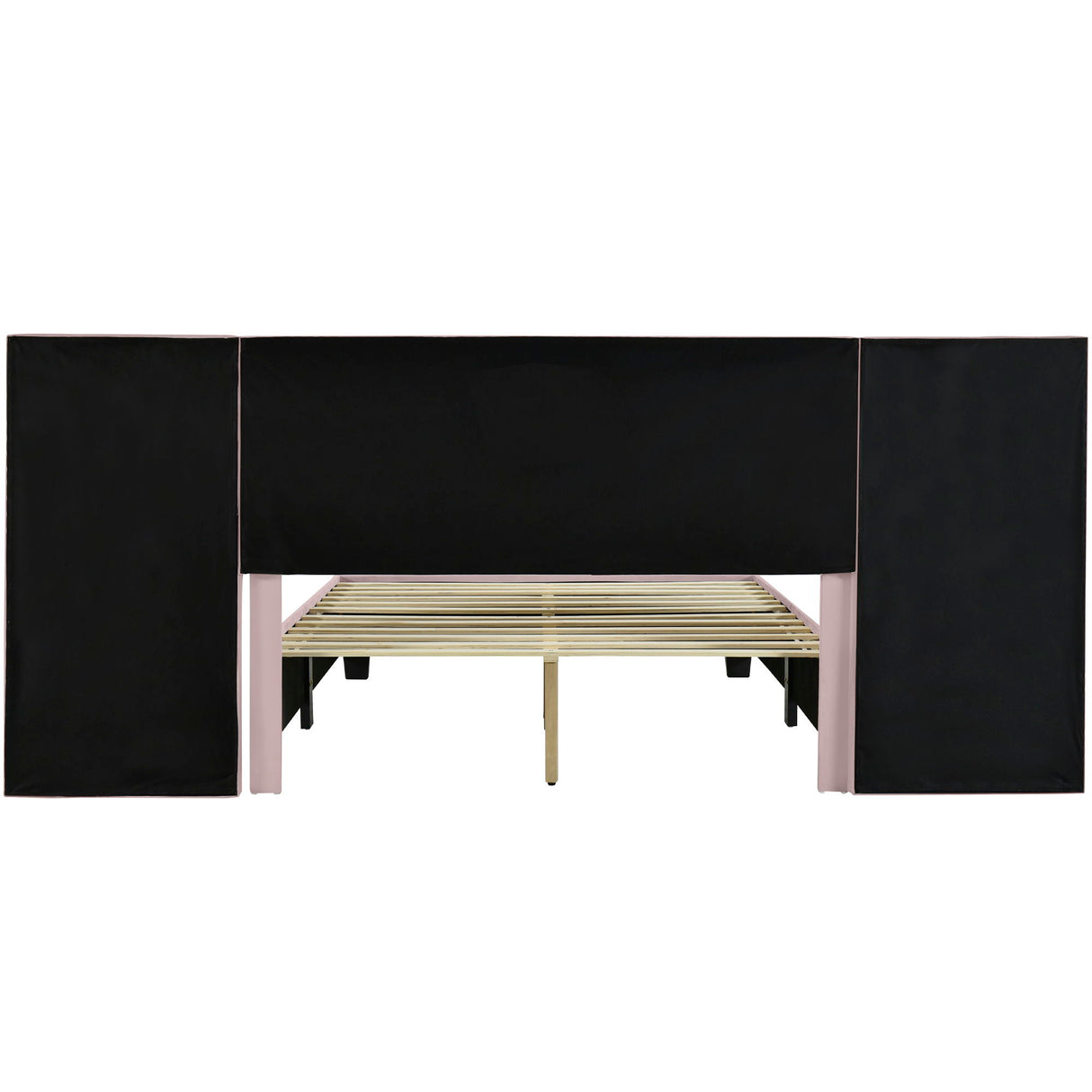 Upholstered Platform Bed With Big Headboard