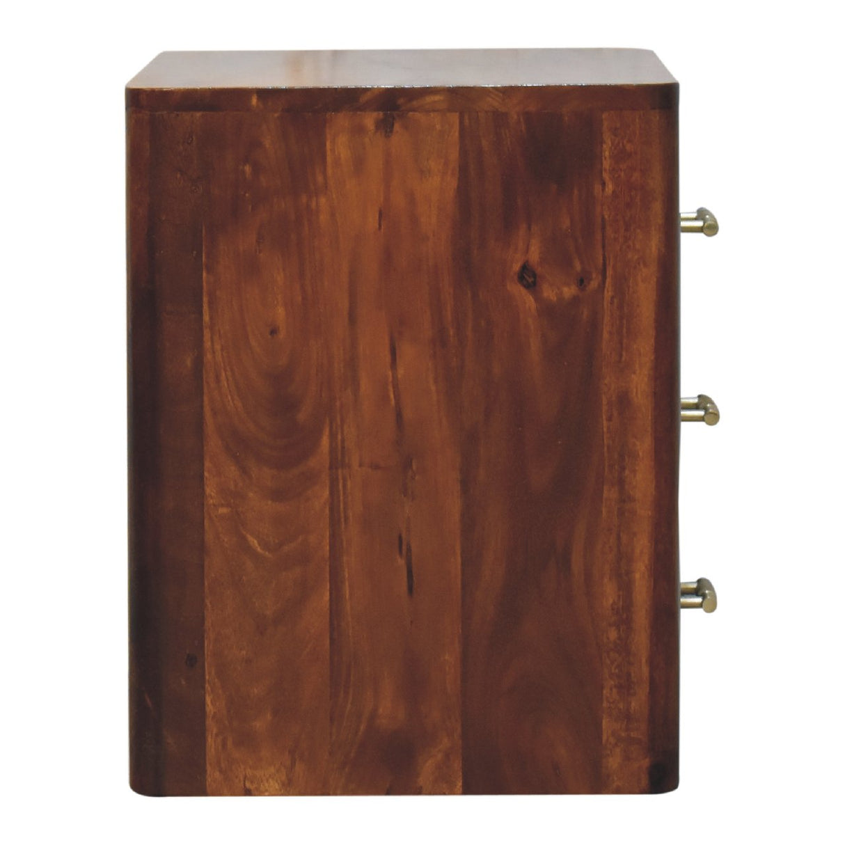 Luca Chestnut Nightstand With 3 Drawers