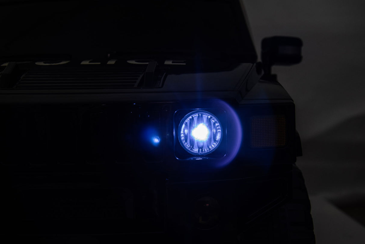 12V7A 30W*2 Four-Wheel Drive Seat One Button Start, Forward And Backward, High And Low Speed, Music, Front Light, Power Display, Two Doors Can Open, 2.4G R / C, Seat Belt Four Wheel Absorber