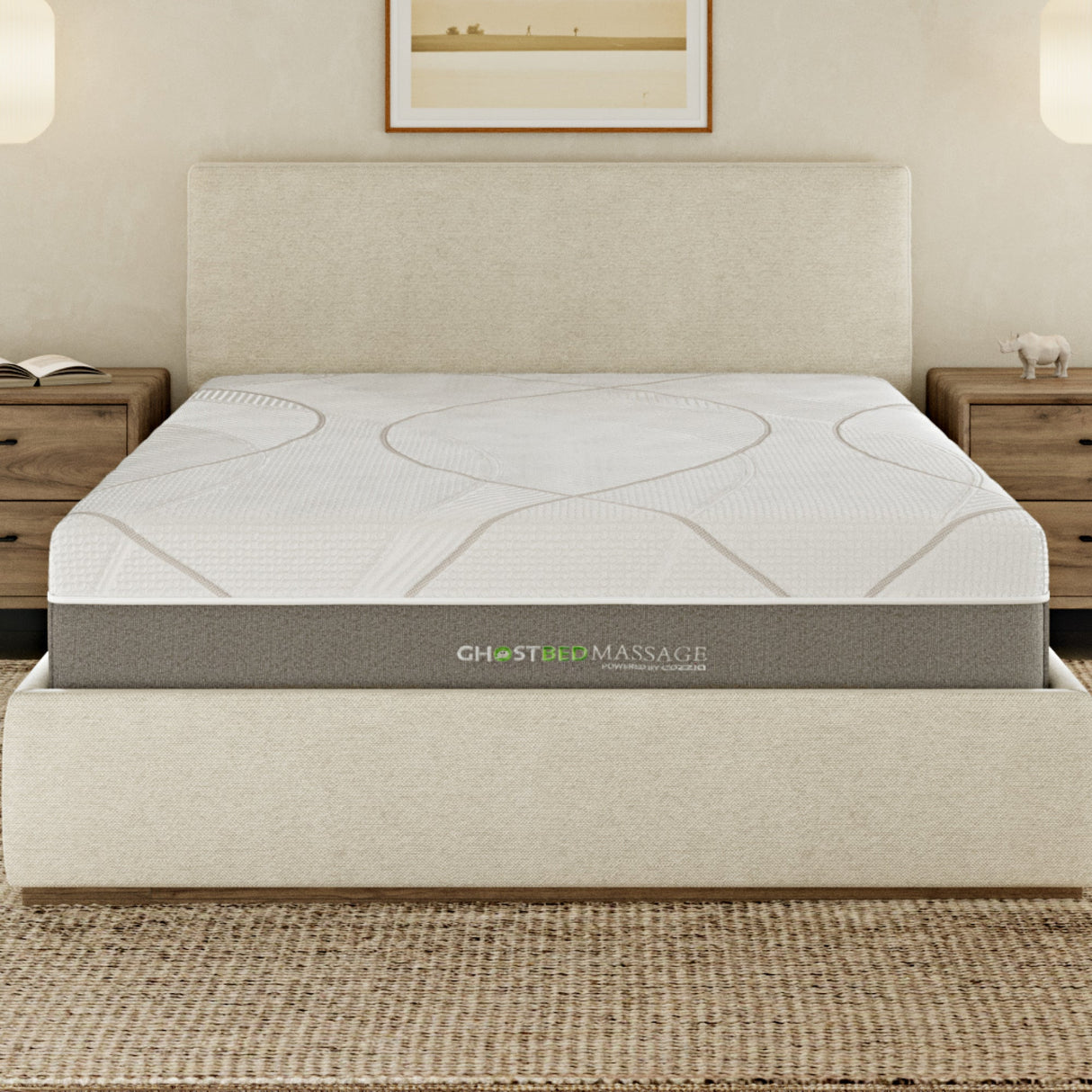 Ghostbed massage mattress hybrid profile