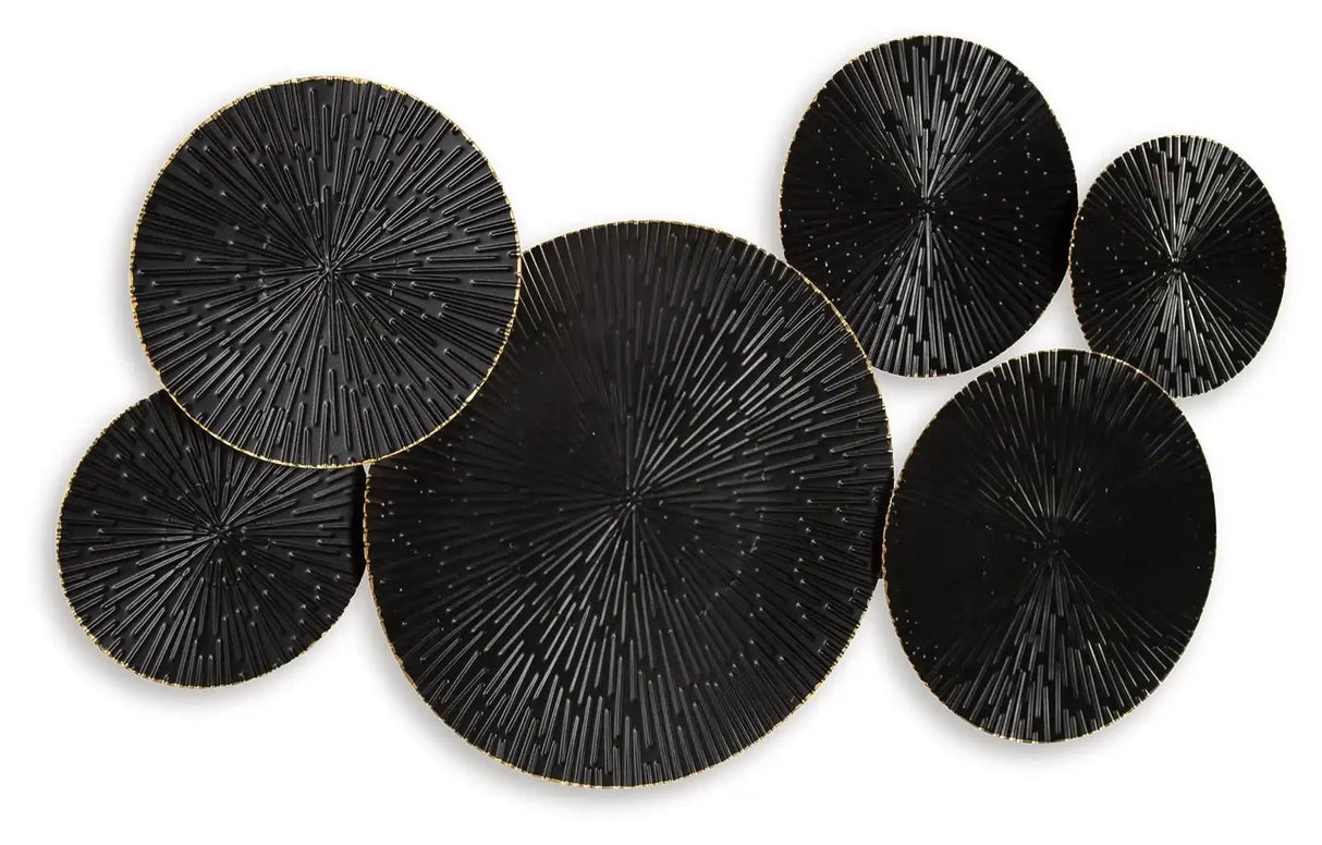 Rhetlen - Wall Decor - Black / Gold Finish - Best Buy Furniture