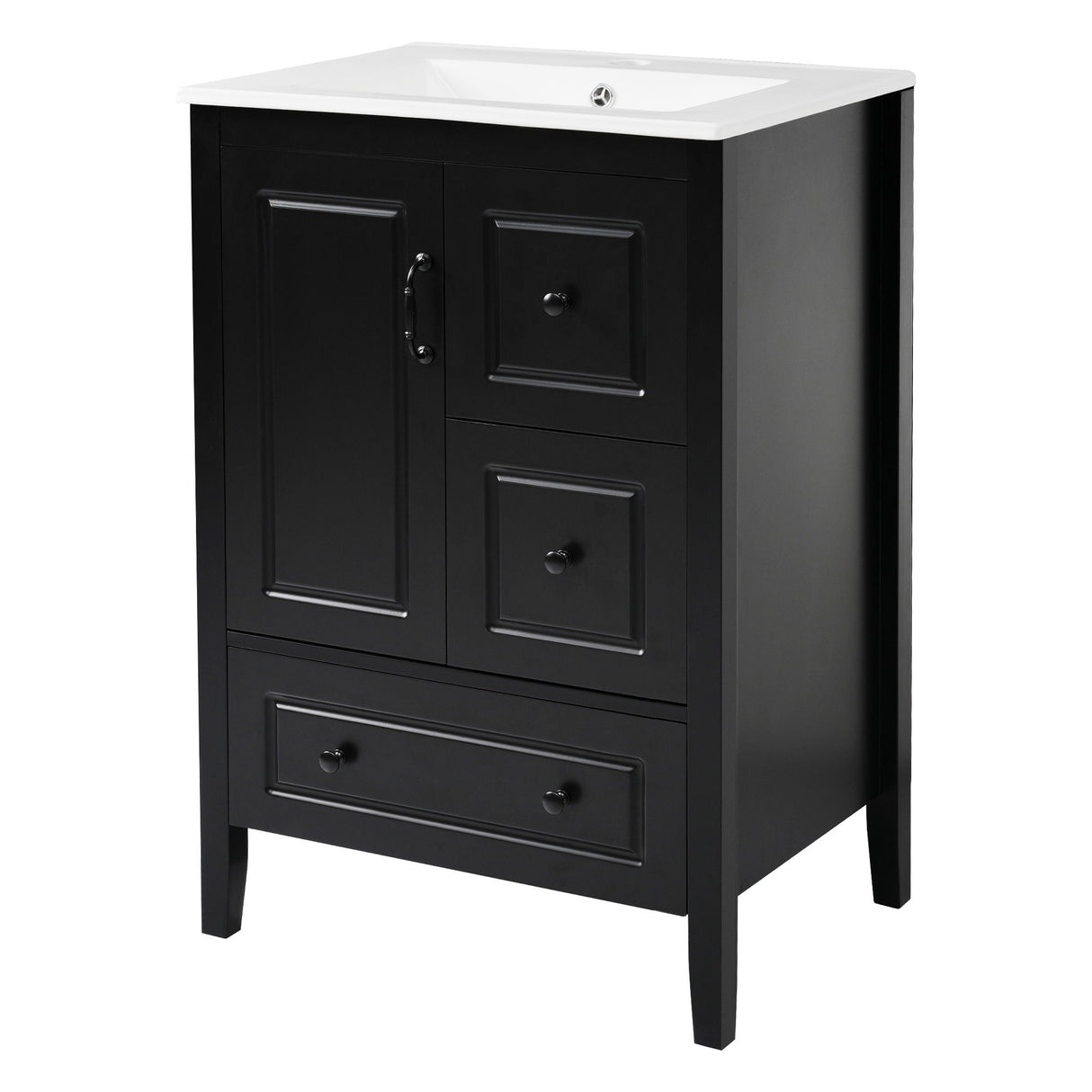 Retro Bathroom Vanity With Sink, Soft Closing Cabinet & Drawers - Best Buy Furniture