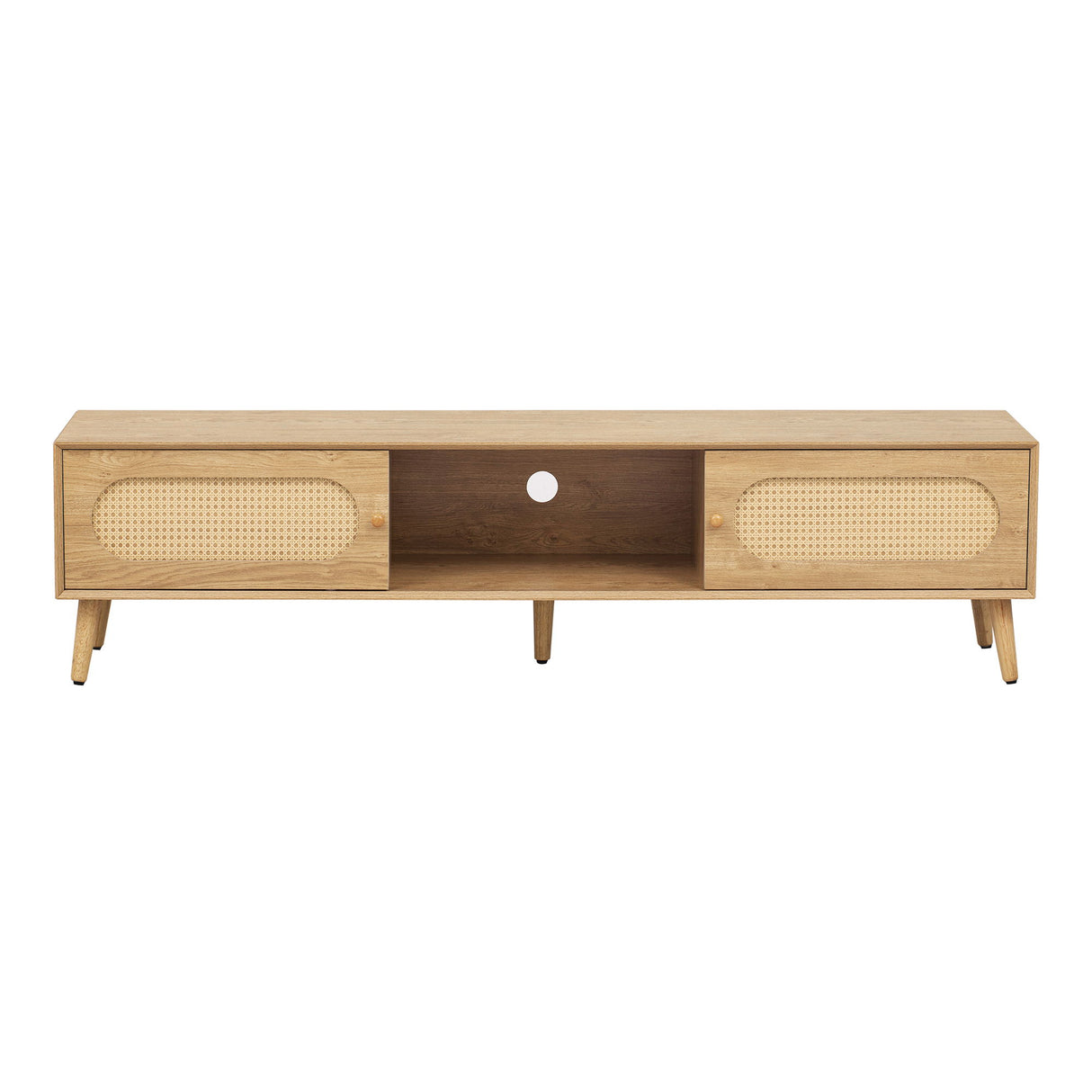 TV Stand For TVs Up To 80", Media Console, Cabinet - Natural