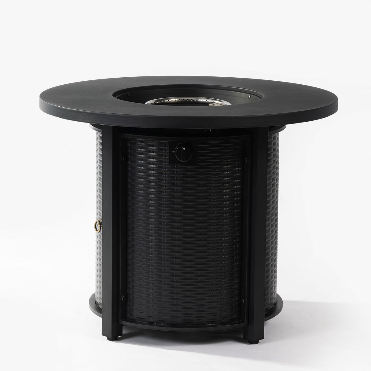 Propane Gas Fire Pit Table, 50000 Btu Round Steel Fire Pit