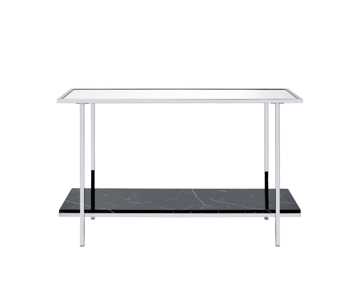 Angwin - Mirrored Faux Marble Console Table - Multi - Best Buy Furniture