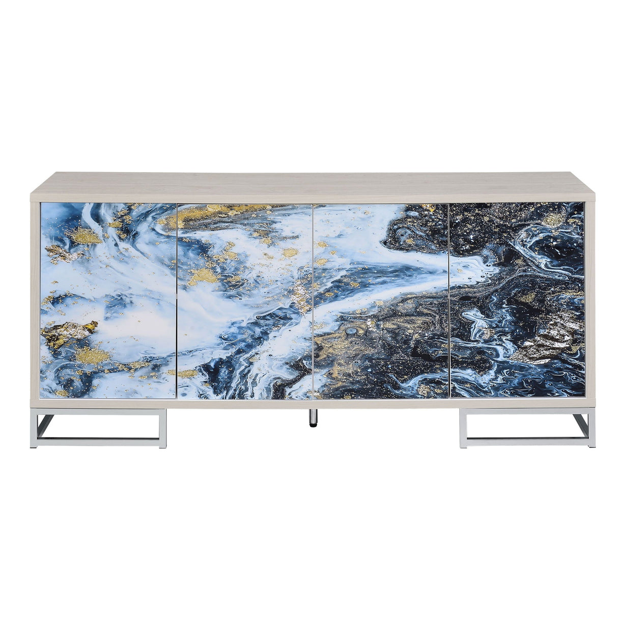 Liam - Marble Paint Console Cabinet - Multi - Best Buy Furniture