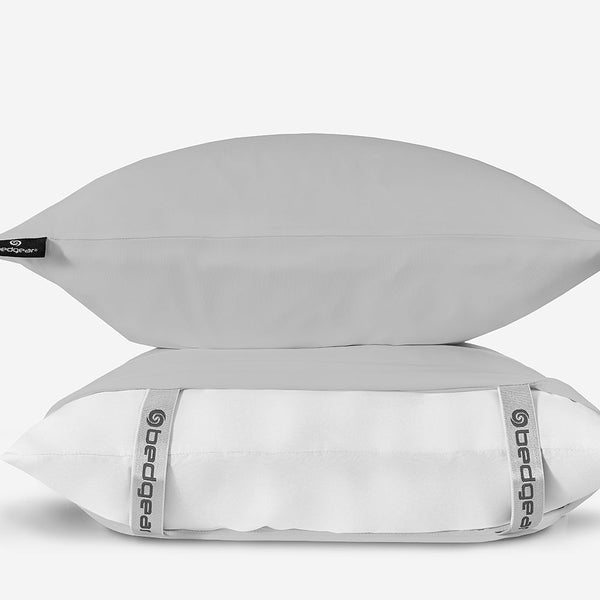 BedGear Ver-Tex Pillowcase 2pc Set, Light Grey, Queen