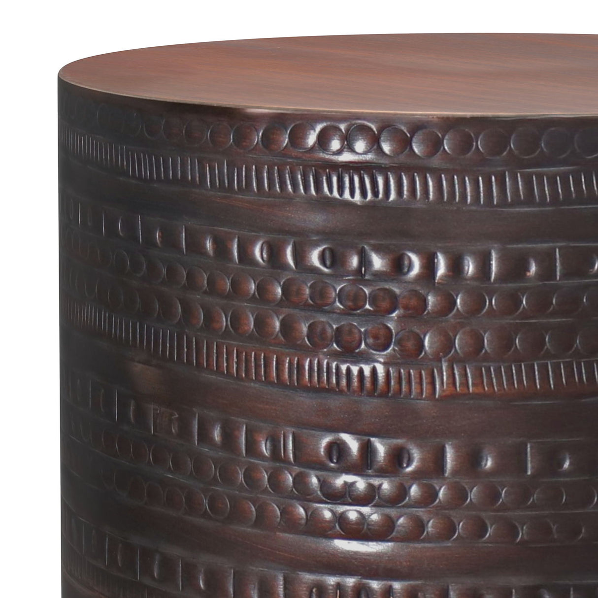 Johnsen - Handcrafted Large Metal Accent Table