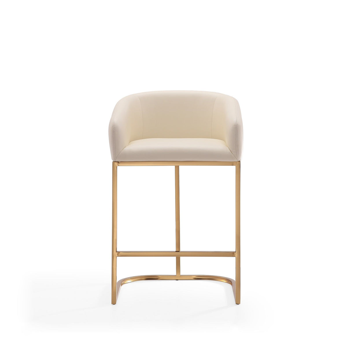 Mid-Century Modern Stool With Steel Base