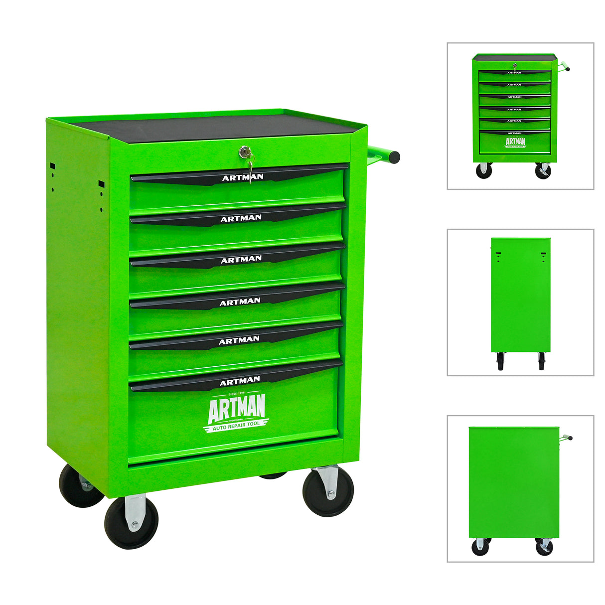 Rolling Metal Tool Chest with 6 Drawers, 20"