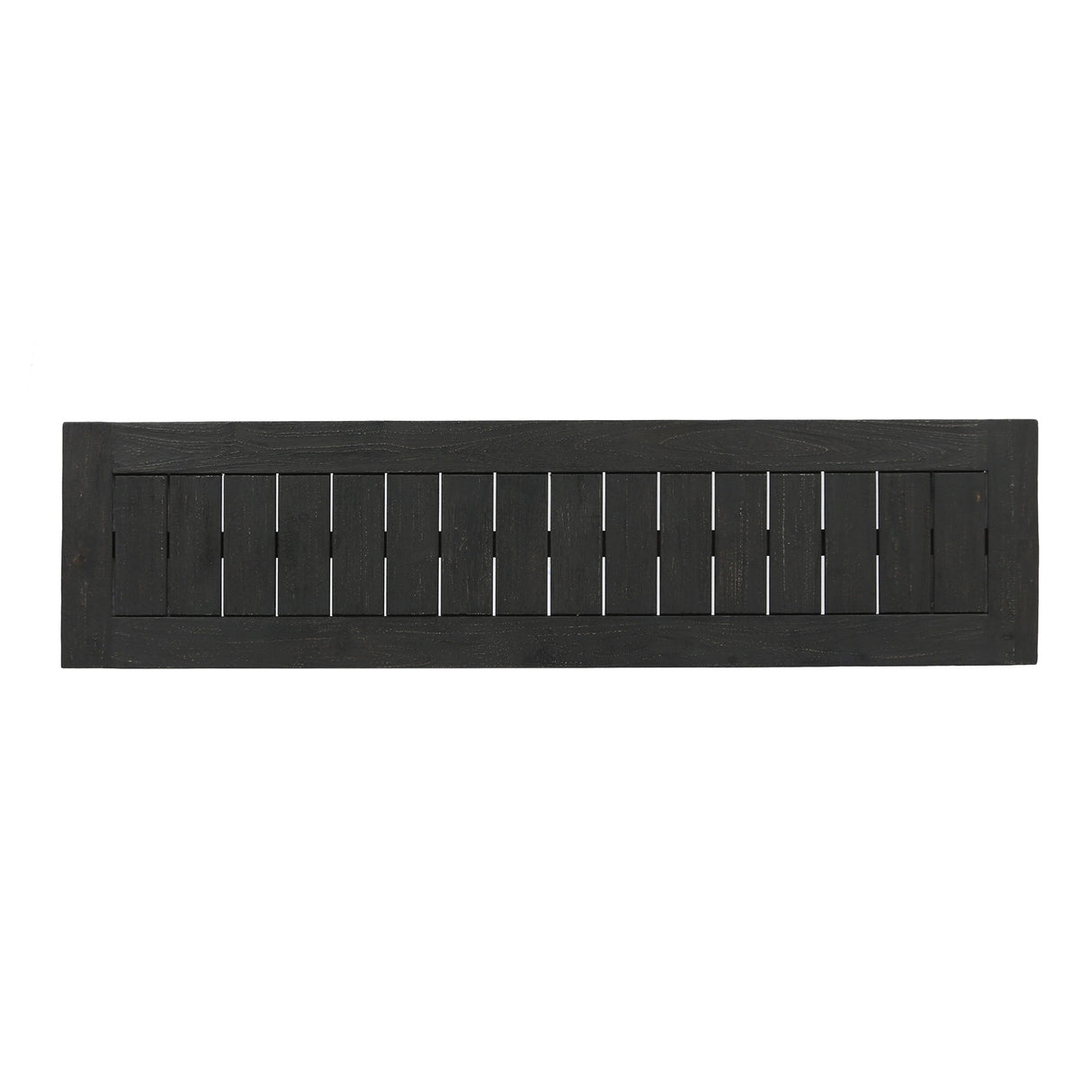 Realm - Outdoor Bench With Slat Panel Top And Base - Dark Gray