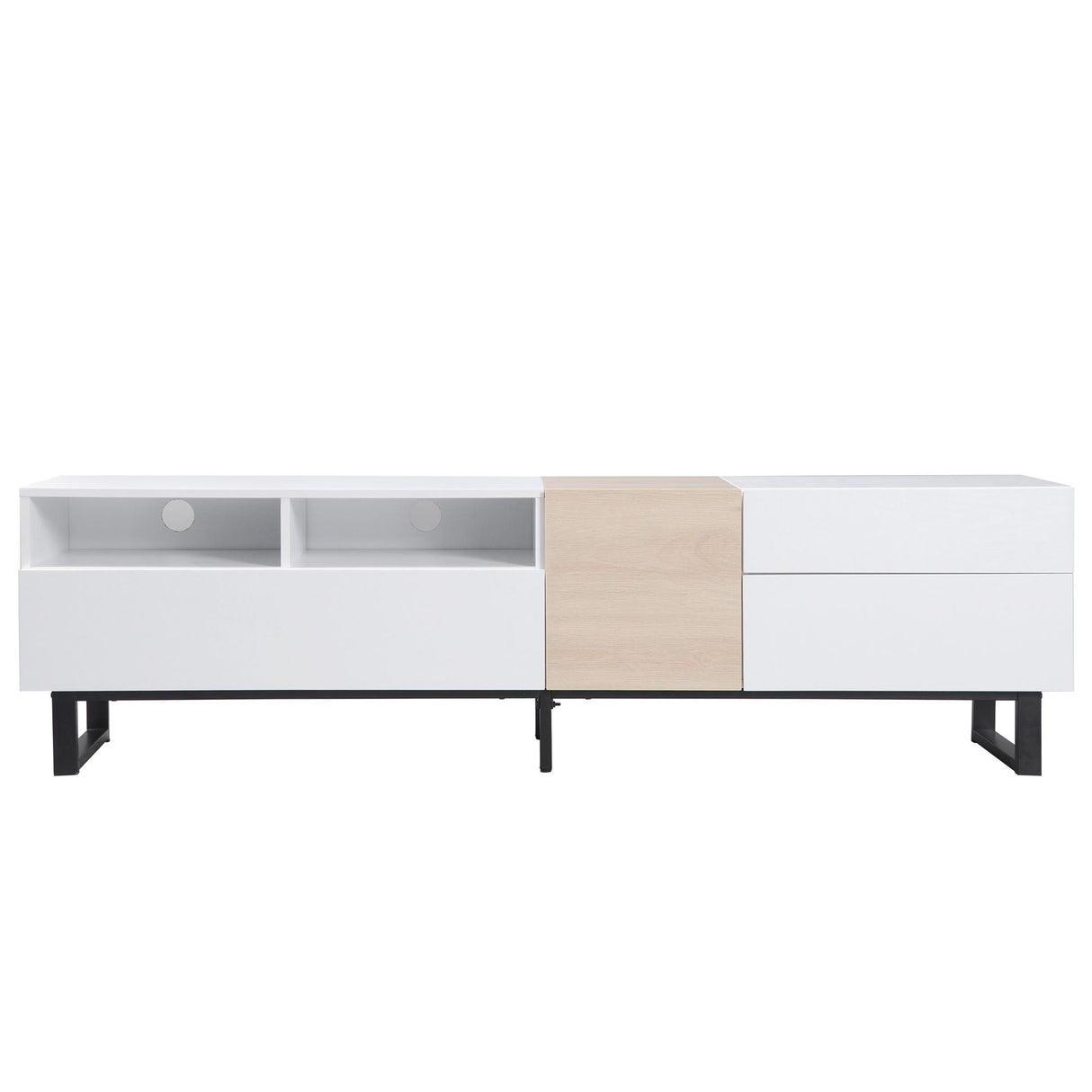 TV Stand for 80" TV With Double Storage Space