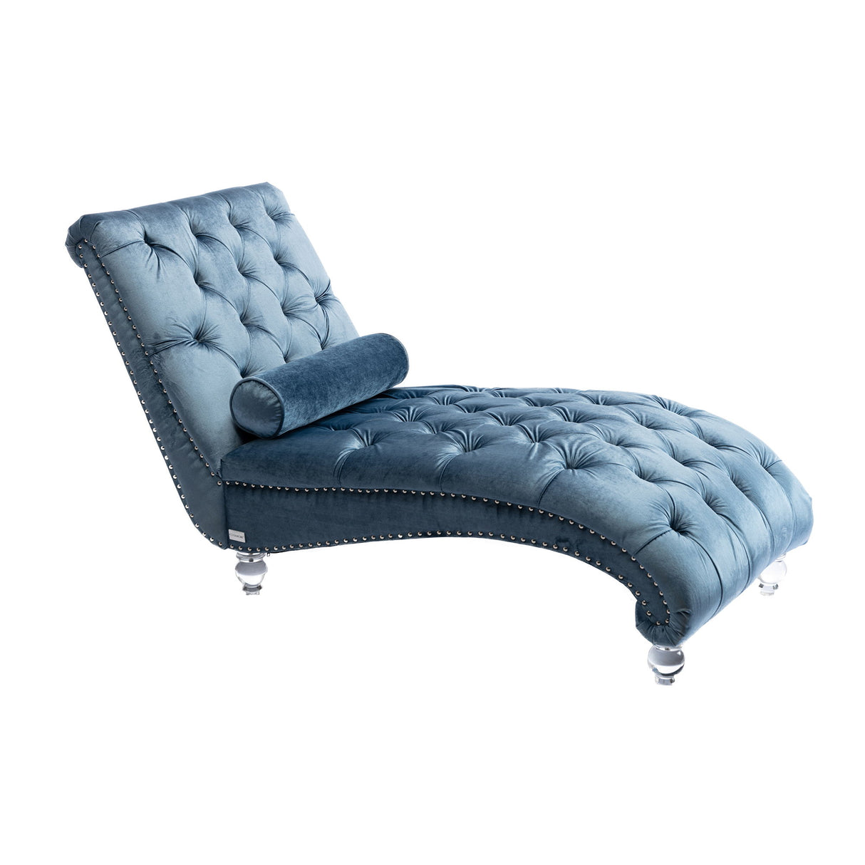 Chaise Lounge Indoor, Button Tufted Upholstered Chaise Lounge Chair With Pillow