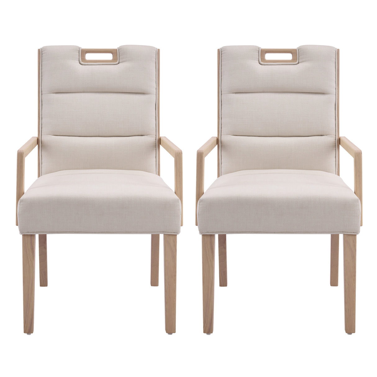 Upholstered Dining Chairs with Armrests