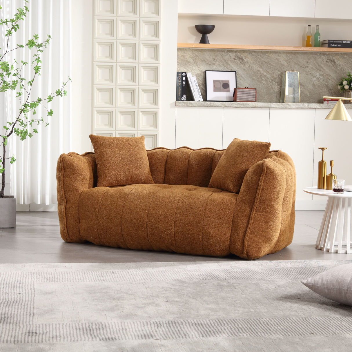 Cozy Beanbag Chair With High Resilience Foam Core For 2