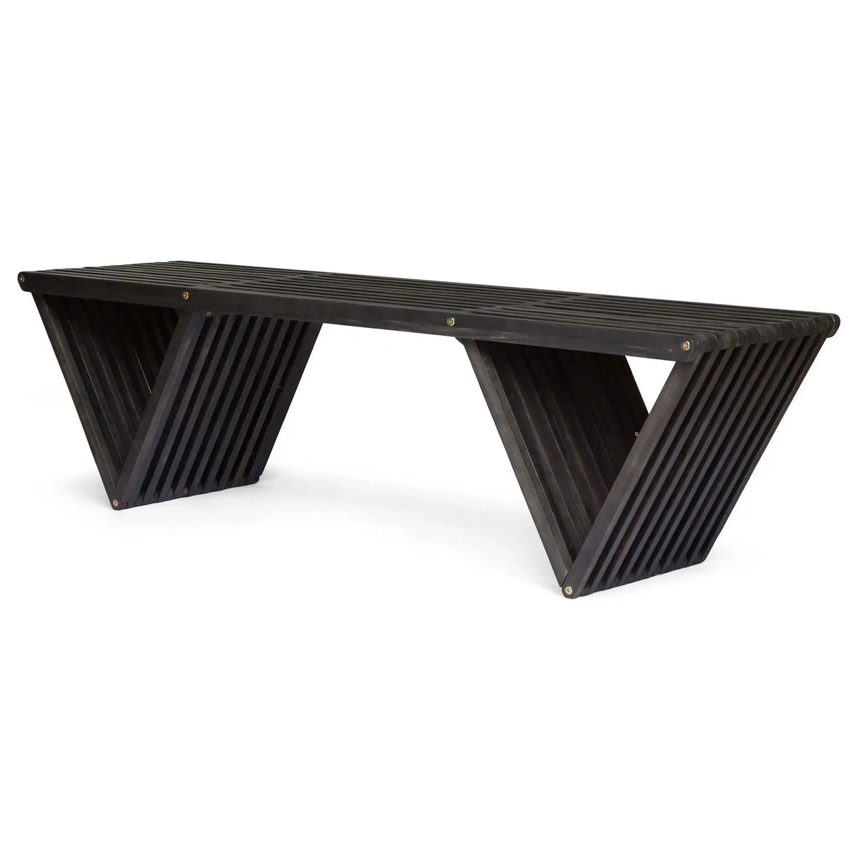 Gloaming - Outdoor Bench With Slat Design And Triangular Base - Best Buy Furniture