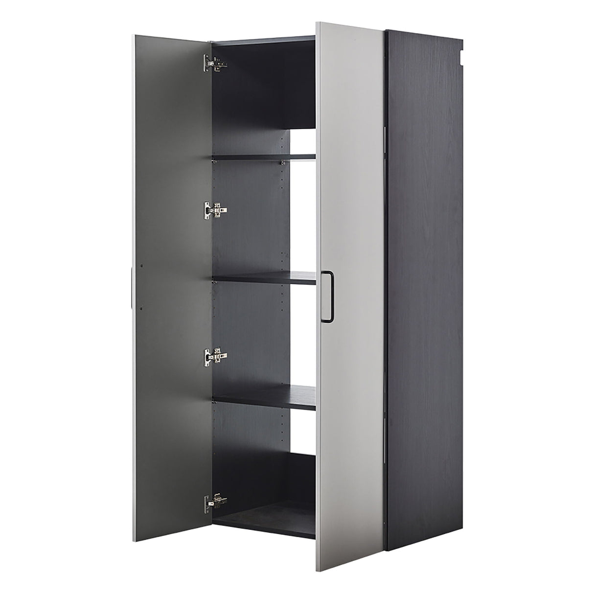 Astro Series - Wall Mounted Storage Cabinet With Soft Closing Drawers - Metallic Gray