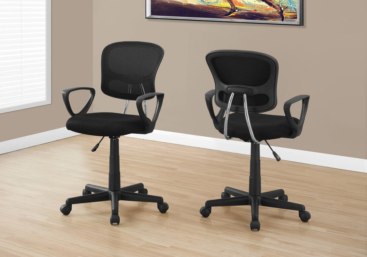 Office Chair, Adjustable Height, Swivel, Ergonomic, Armrests, Mesh, Contemporary / Modern - Black - Best Buy Furniture