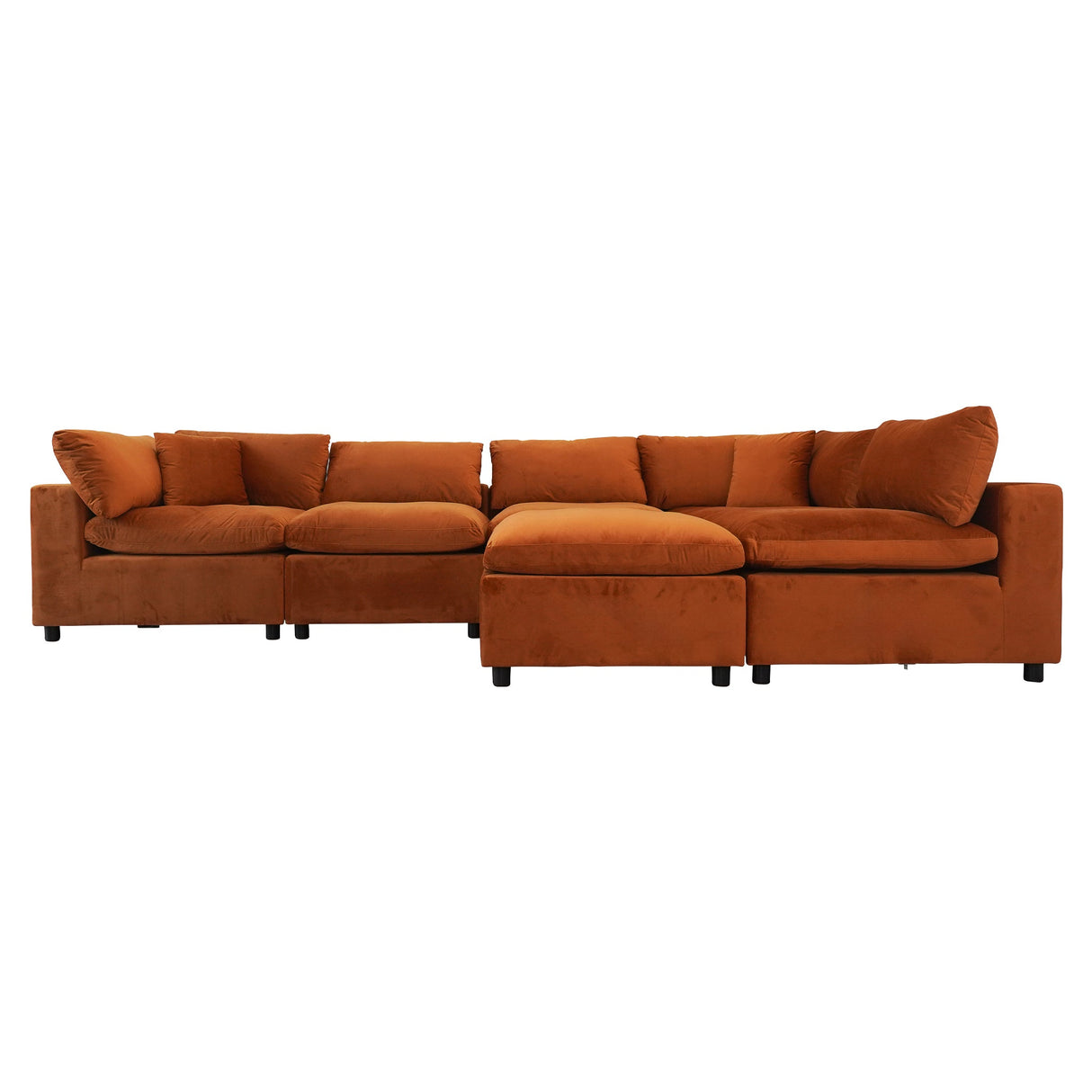 Hayward Burnt Modular Sectional Sofa