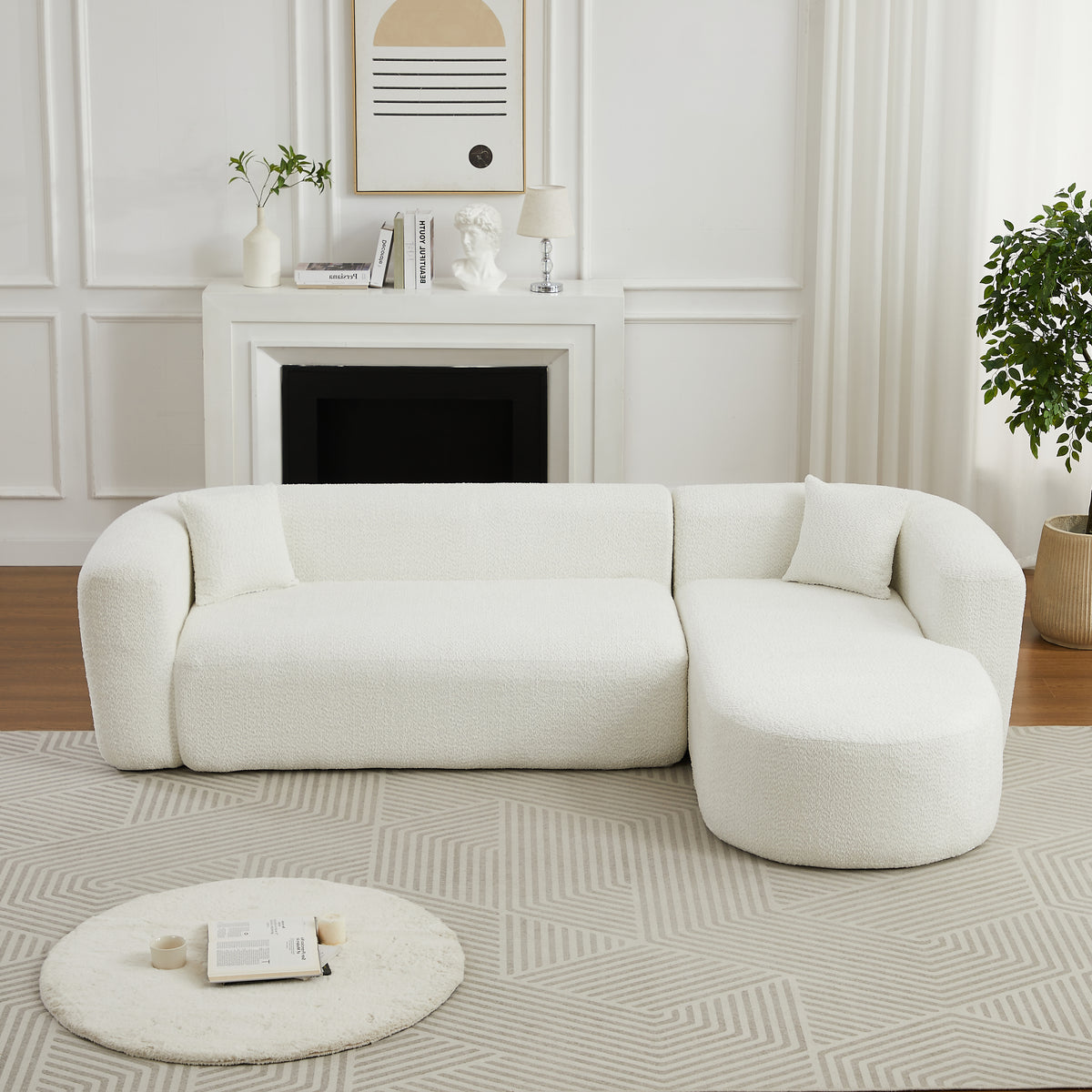 109.4" Modular Sectional Sofa in Beige