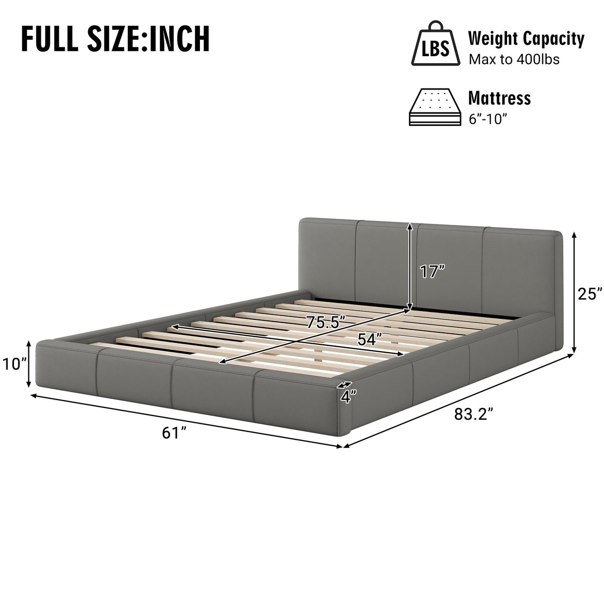 Stylish Upholstered Bed With Birch Wood Frame - Best Buy Furniture