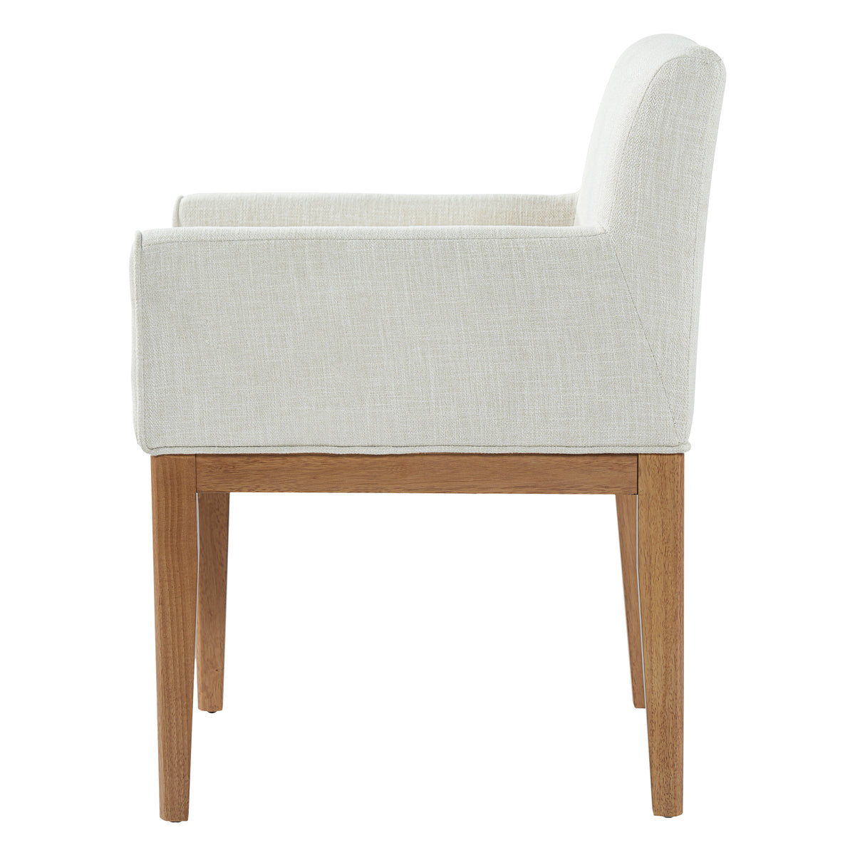 Modern Upholstered Dining Chair with Arms (Set of 2)