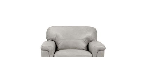 Cornelia - Leather Chair - Gray - Best Buy Furniture