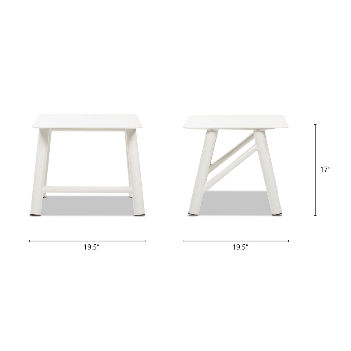 Atlas 19.5" Square Outdoor Patio Side Table Light
