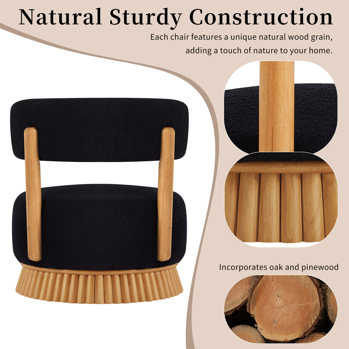 Modern 27.5" W Farmhouse Armless Chair Set of 2