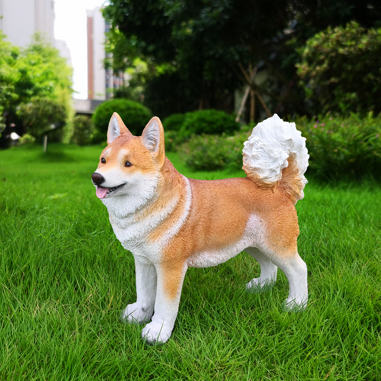 Lifelike Shiba Inu Dog Statue