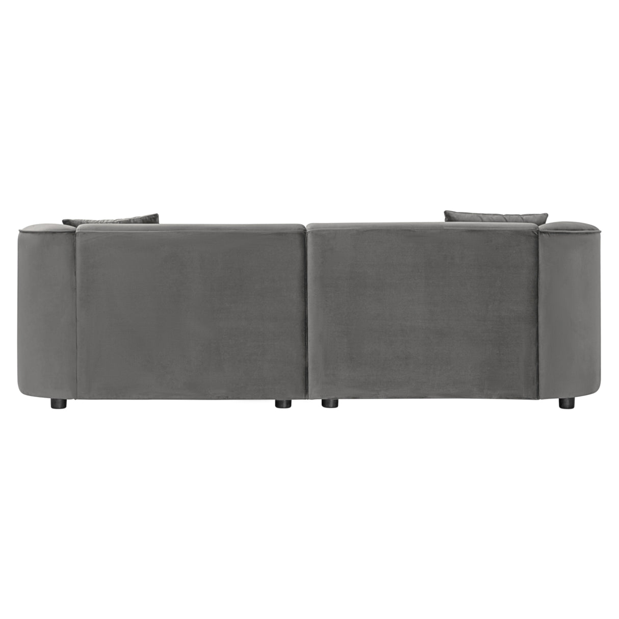 87" Curved Contemporary Sofa in Gray