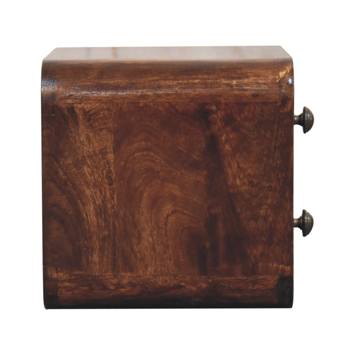 Solid Wood Mini Curved California Nightstand